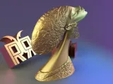 Afrikaans meisje Sculptuur decor-3