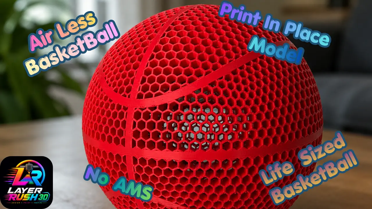 3D Printed Life-Sized Airless Basketball !!!