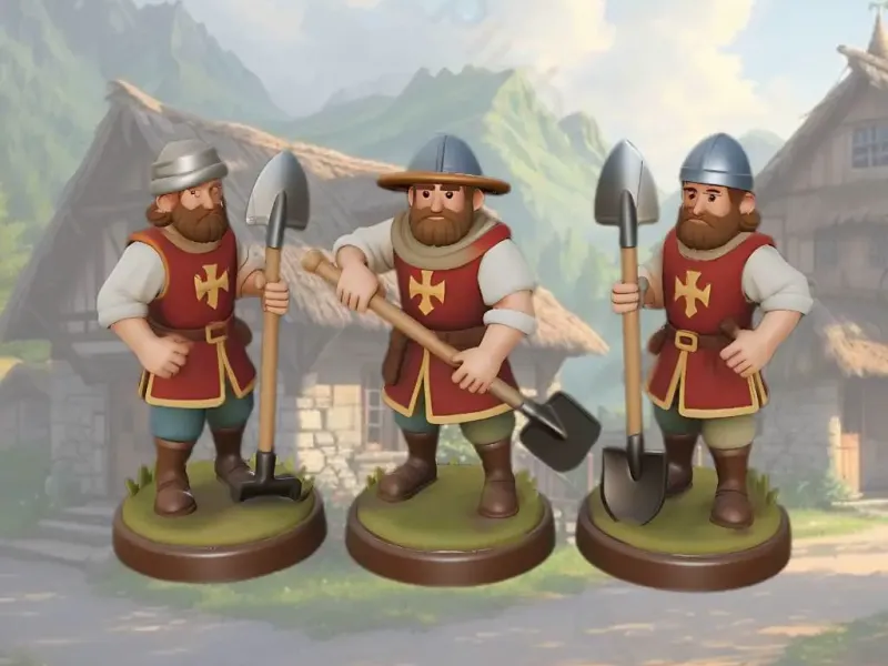 miniature medieval villagers 1