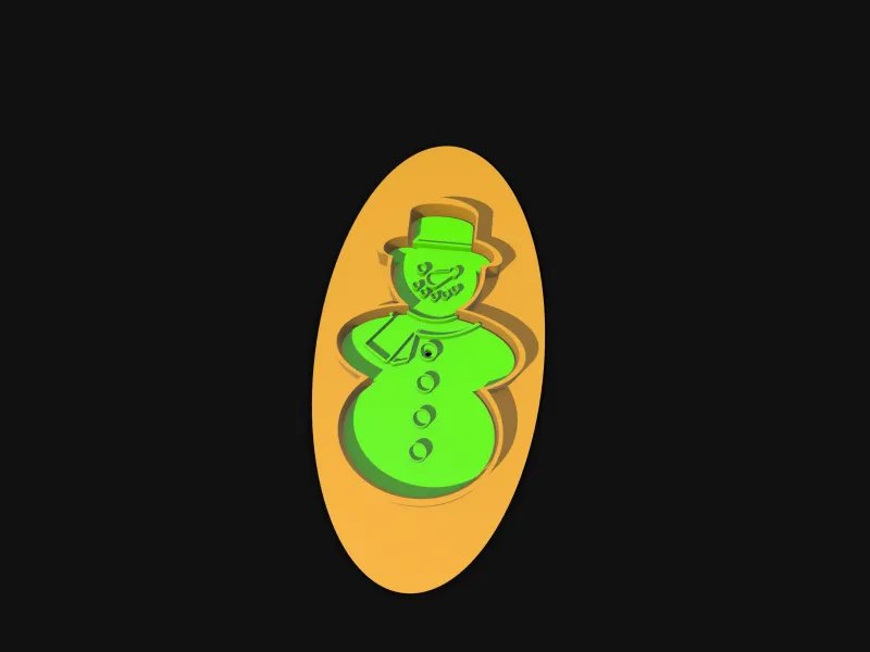 Snowman Cookie Cutter with Release Mechanism