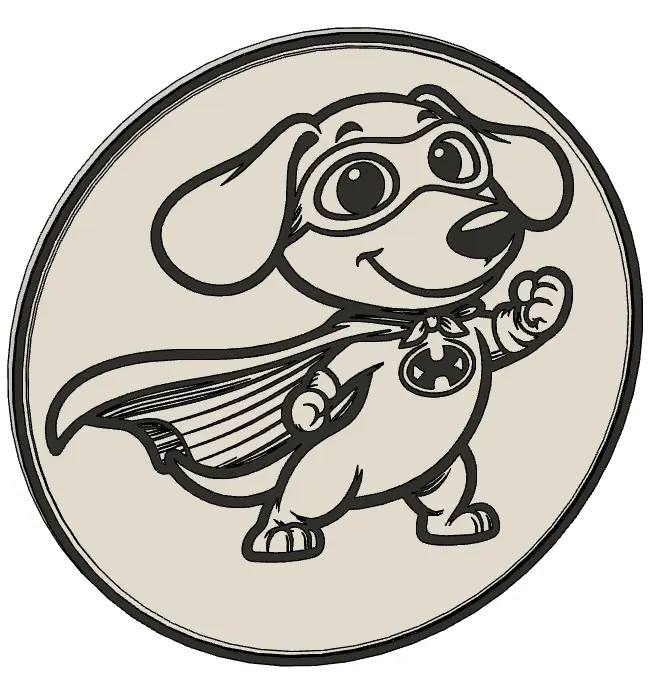 Dachshund Superhero Coaster