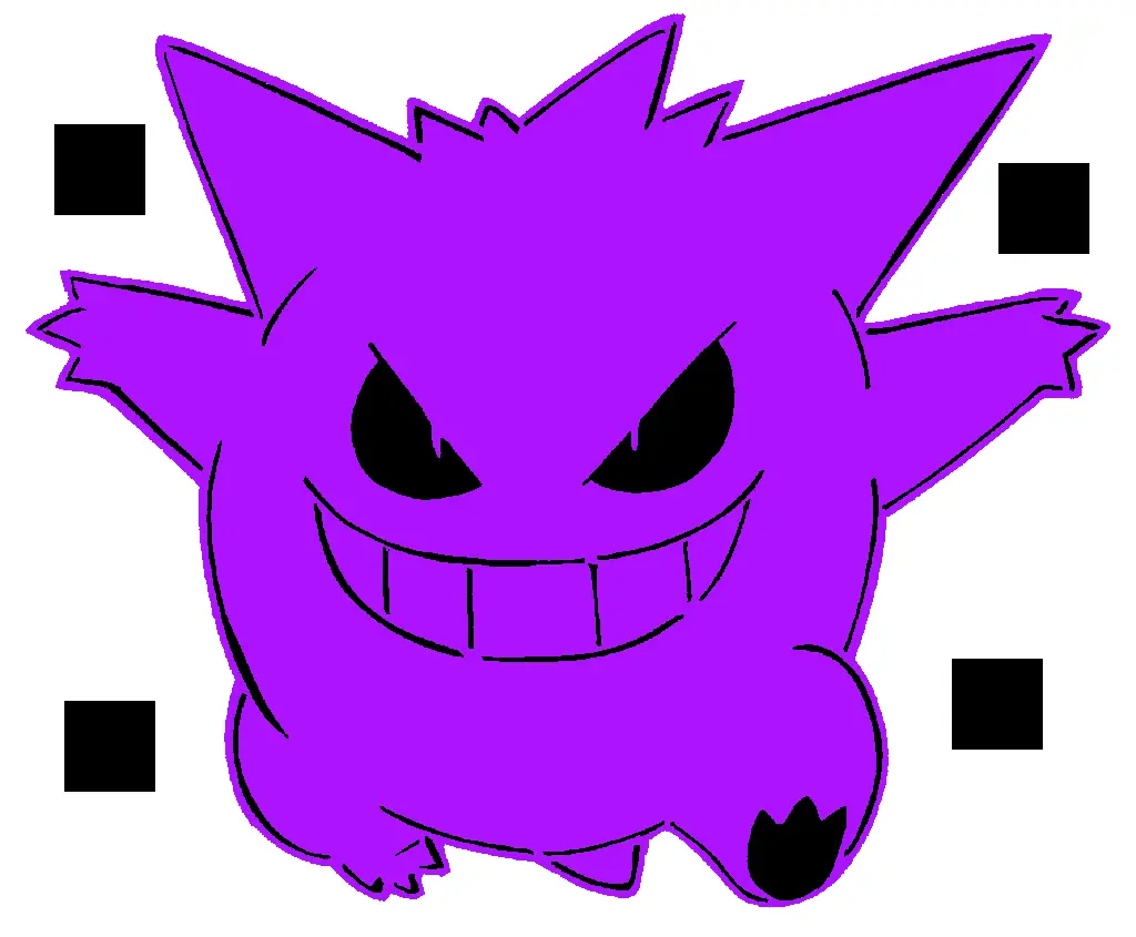 Free Other STL Download - 094 Gengar stencil + 2Dby SMT_M 🦊 Free Other STL Download - 094 Gengar stencil + 2Dby SMT_M 🦊