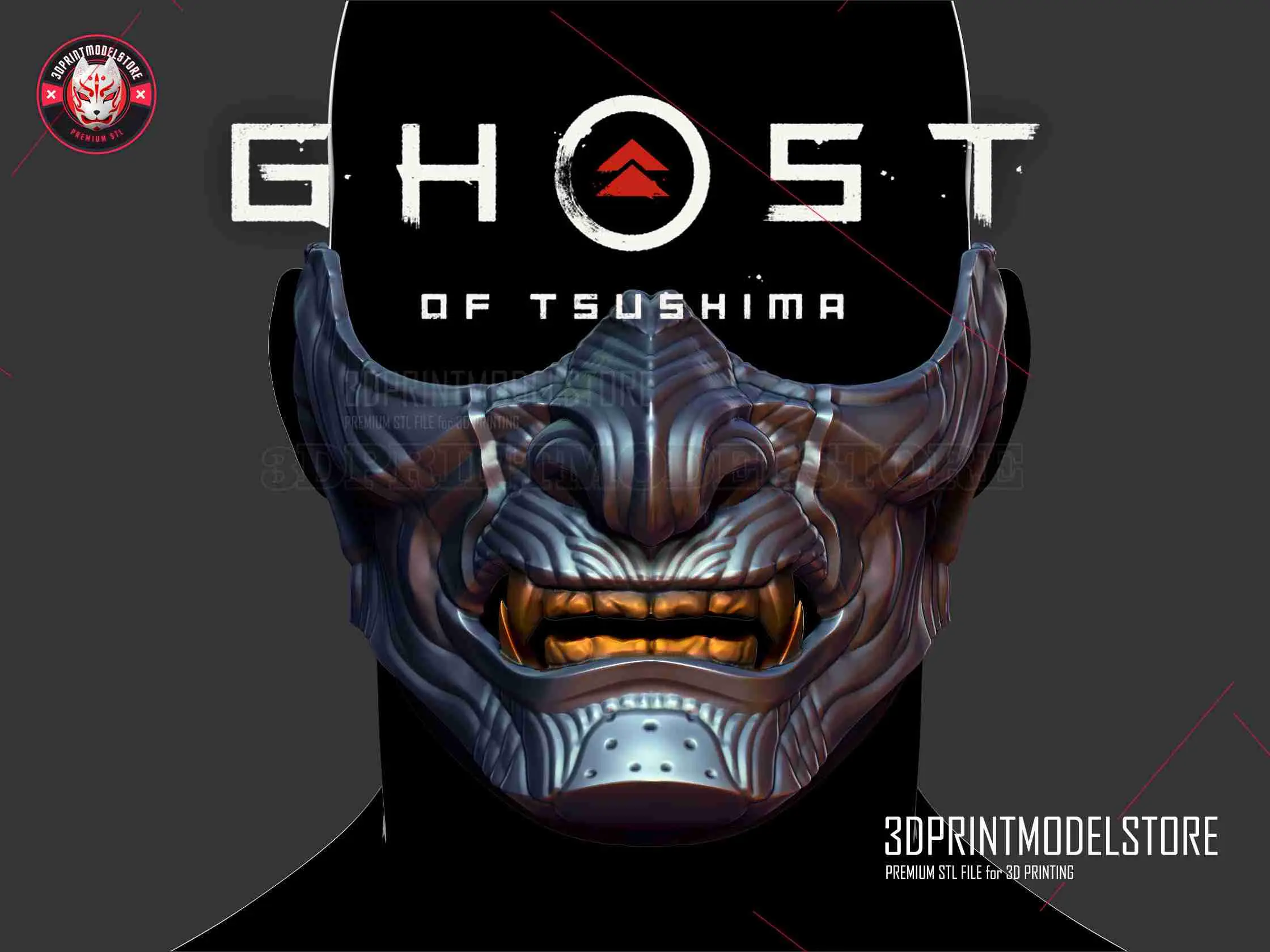 Geist von Tsushima Maske - Japanische Kitsune Geistermaske