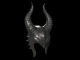 Gothic Horned Helmet – Dark Fantasy Armor-4