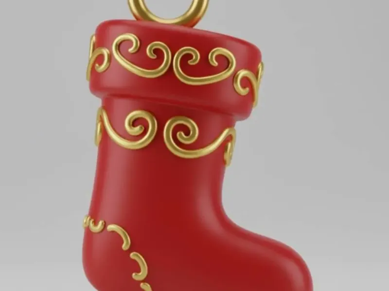 Enfeite de natal bota