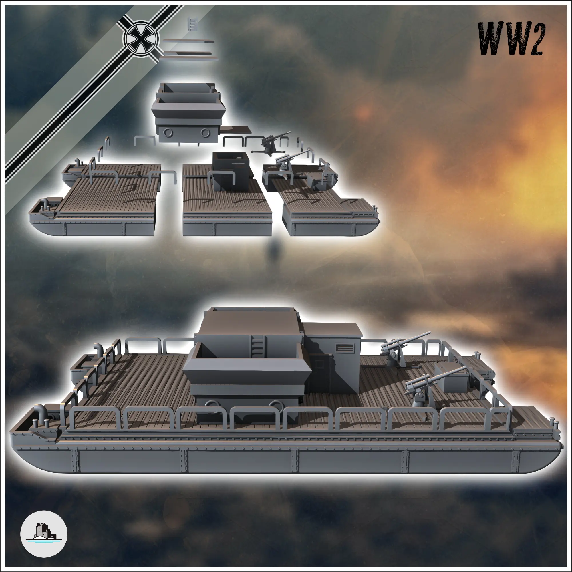 Siebel ferry Siebelfähre German shallow-draft landing craft