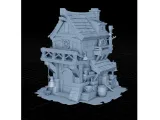 Stylized Fantasy Medieval Blacksmith Cottage-2