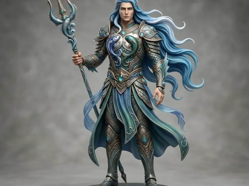 Zodiac Inspired 3D Collectibles Pisces Male Character