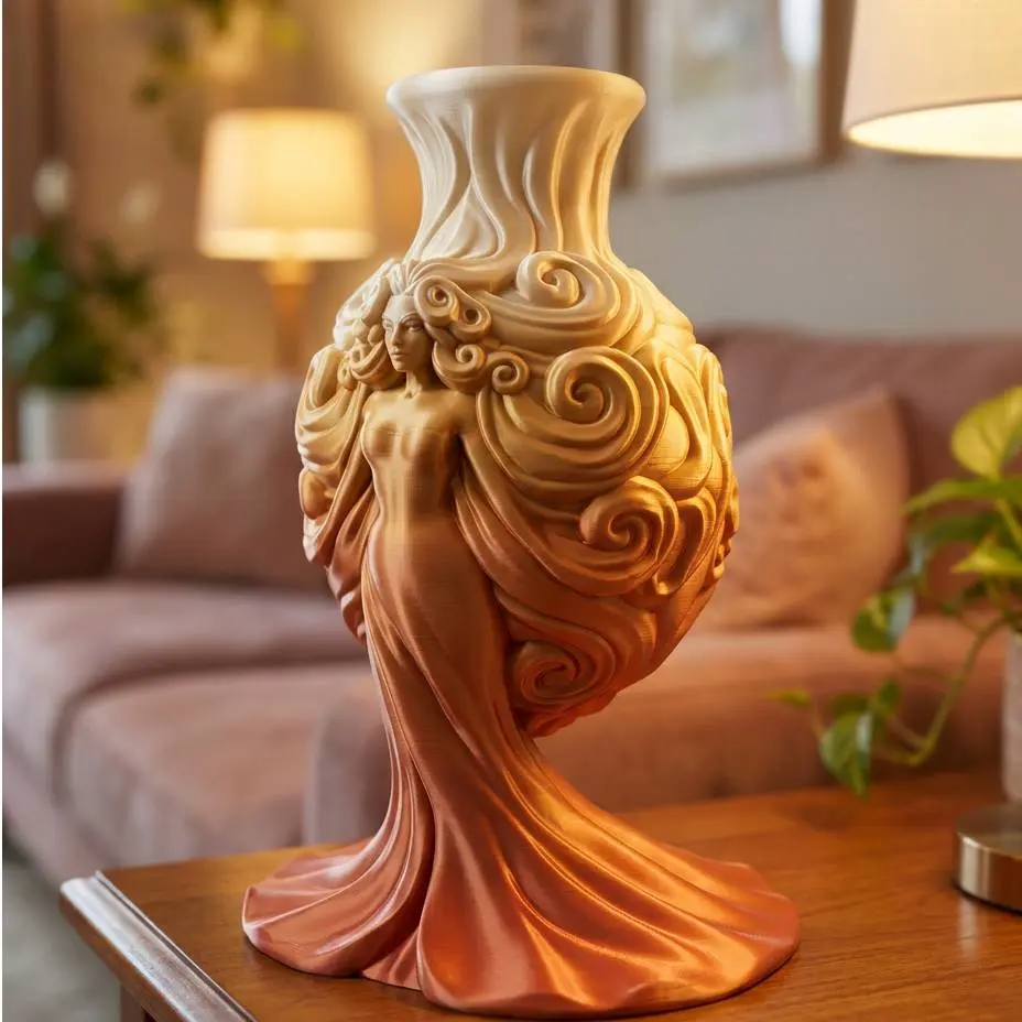 Classical Goddess Statue Vase  Elegant Female Form Decor