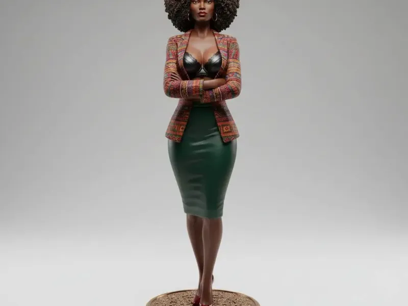 Confident Business Woman Figurine – Executive Power Pose