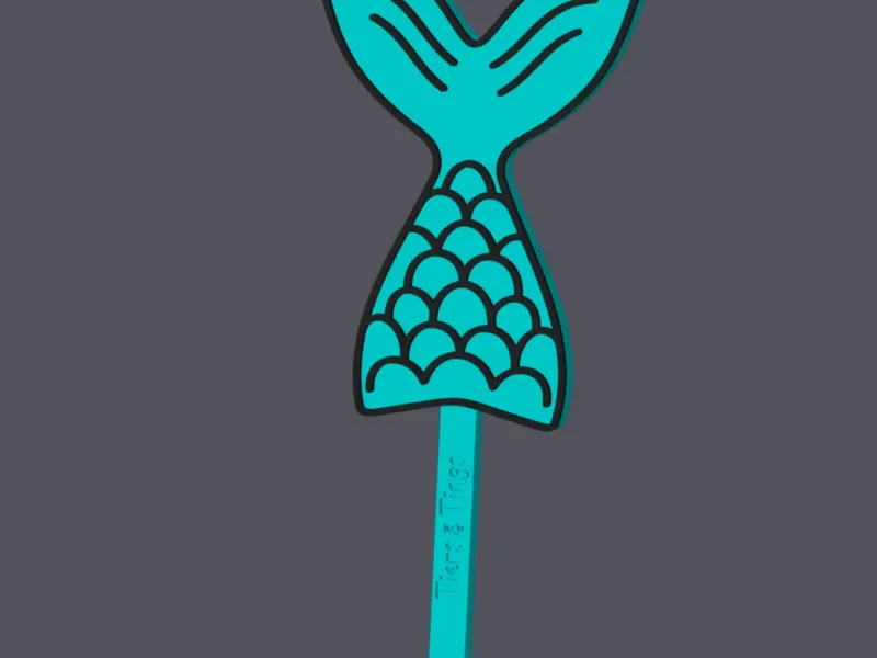 Mermaid Tail - Caketopper v1 (3 sizes)