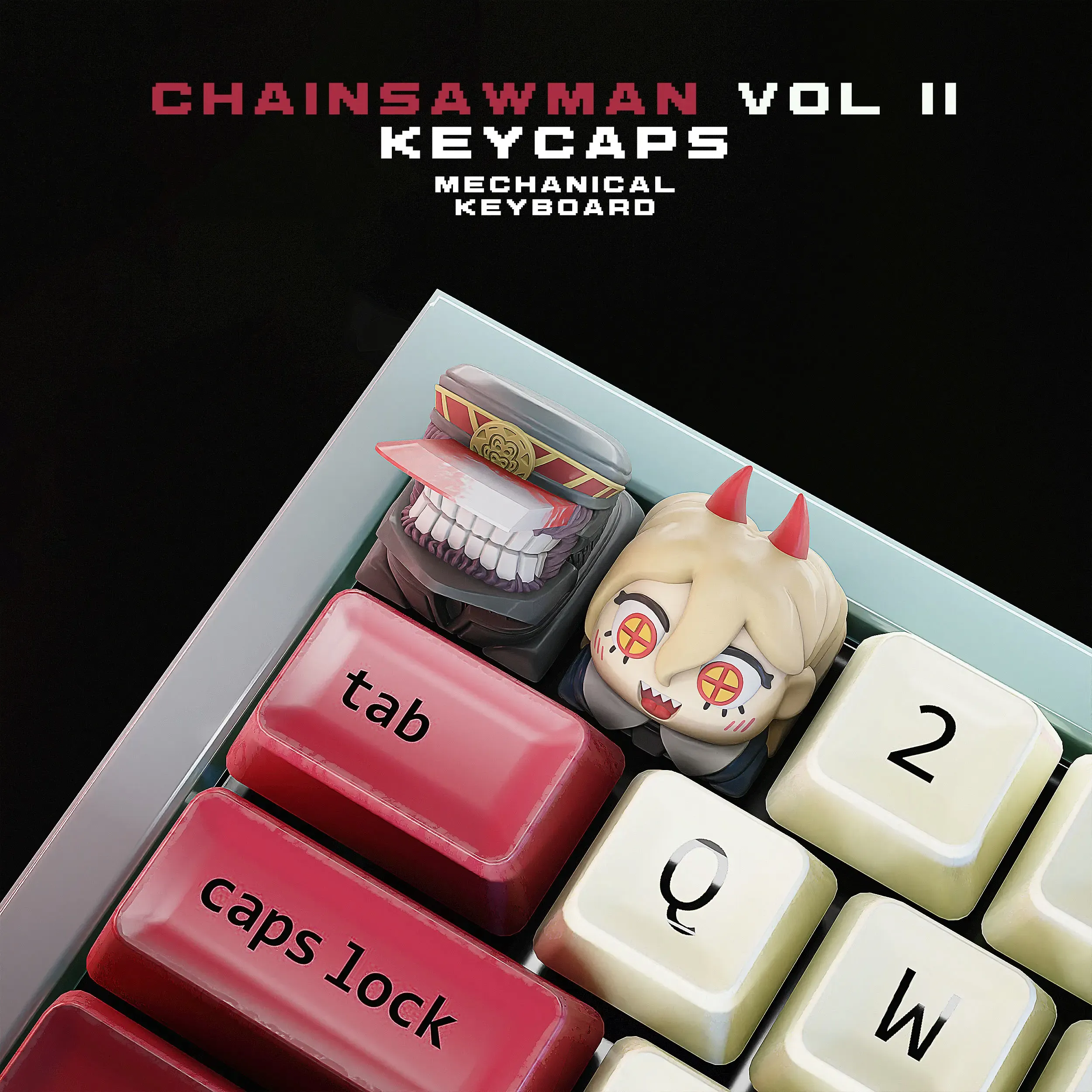 Chainsaw Man Vol II Katana Man and Power - Mechanical Keyboa