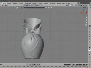 Elegant Ribbon Twist Vase