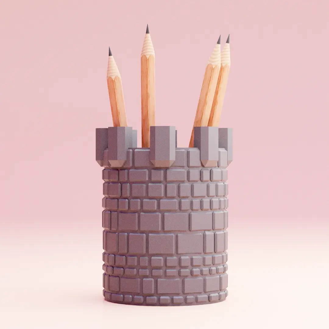 pencil holder castle