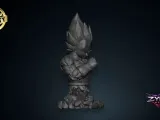 Vegeta Bust STL Dragon Ball 3D Print Sculpture Model-2