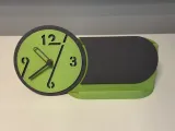 Clock for the desk, with cell phone holder and pencil box-3