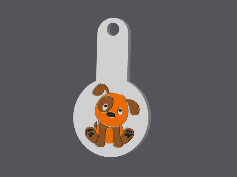 Farm Animals - Sitting Puppy - Shopping Cart Coin