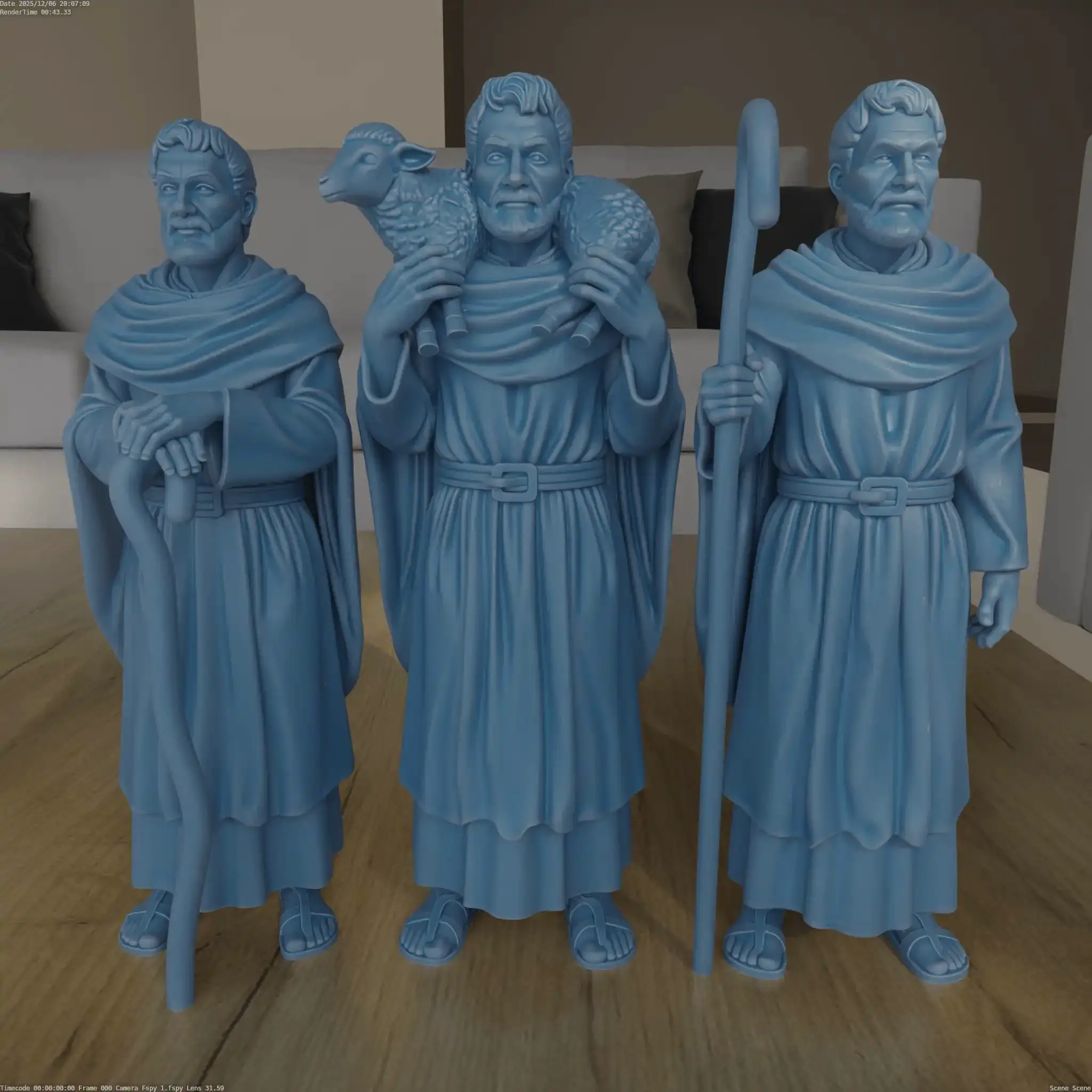 Nativity Shepherds STL 3D Printing Christmas Decor