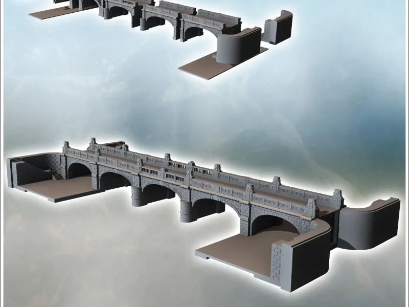 Moltke Bridge (Spree River, Berlin, Germany) - miniatures wa