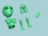 Alien Keychain - Complete Body Funny Gift-2