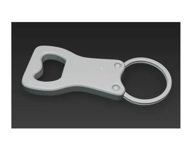 Minimalist Bottle Opener Keychain Strong 3D Printable