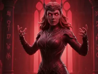 Scarlet witch statue