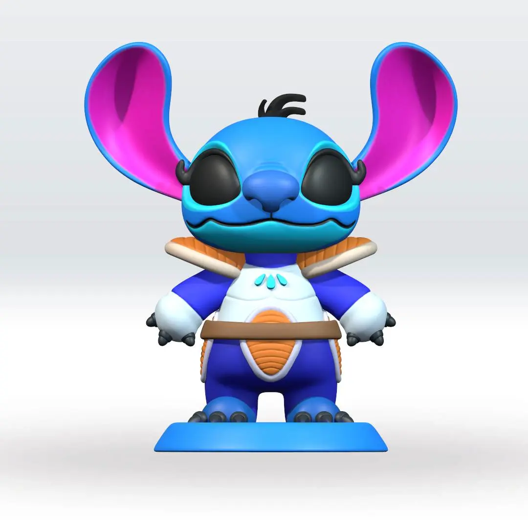 Stitch Vegeta 3D Model STL file Fanart