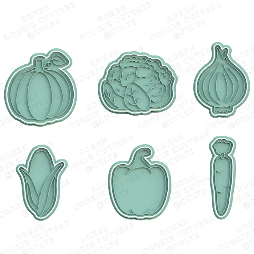Vegetables cookie cutter set of 6