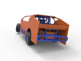 Northeast Dirt Modified stock car while turning Scale 1:25-6