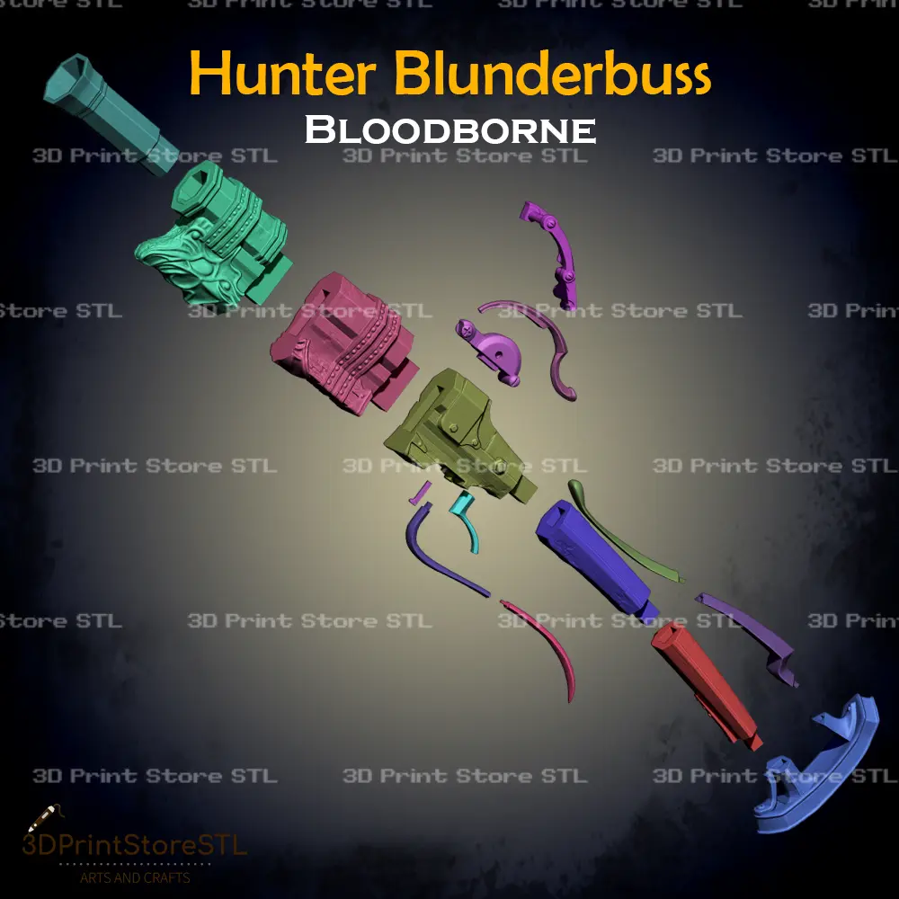 Cosplay dell'archibugio del cacciatore Bloodborne - File STL