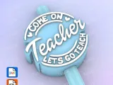 Straw Topper come on teacher 2-1
