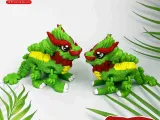 PRINT-IN-PLACE FLEXI CLOVER LEAF DRAGON ARTICULATED-6