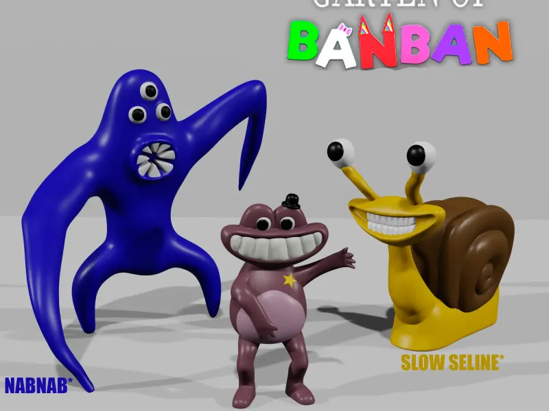 GARTEN OF BANBAN CHAPTER 2 - MONSTER PACK - 3D MODELS STL*