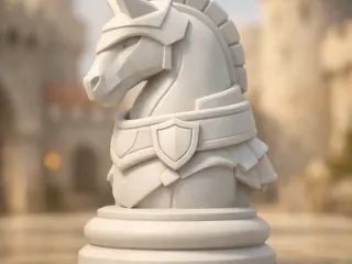 Armored Knight Chess Piece