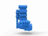 Engine V8 with triple supercharger Version 3 Scale 1:25-4