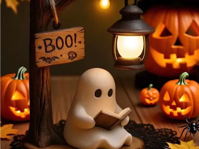 Little Ghost Reader - Halloween Decoration