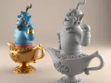 Fun Genie Lamp 3D STL File for Desk Decor Toys 9-2