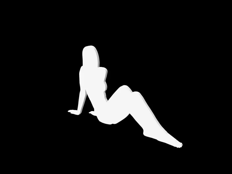 Silhouette Relaxing Woman - Wall Art