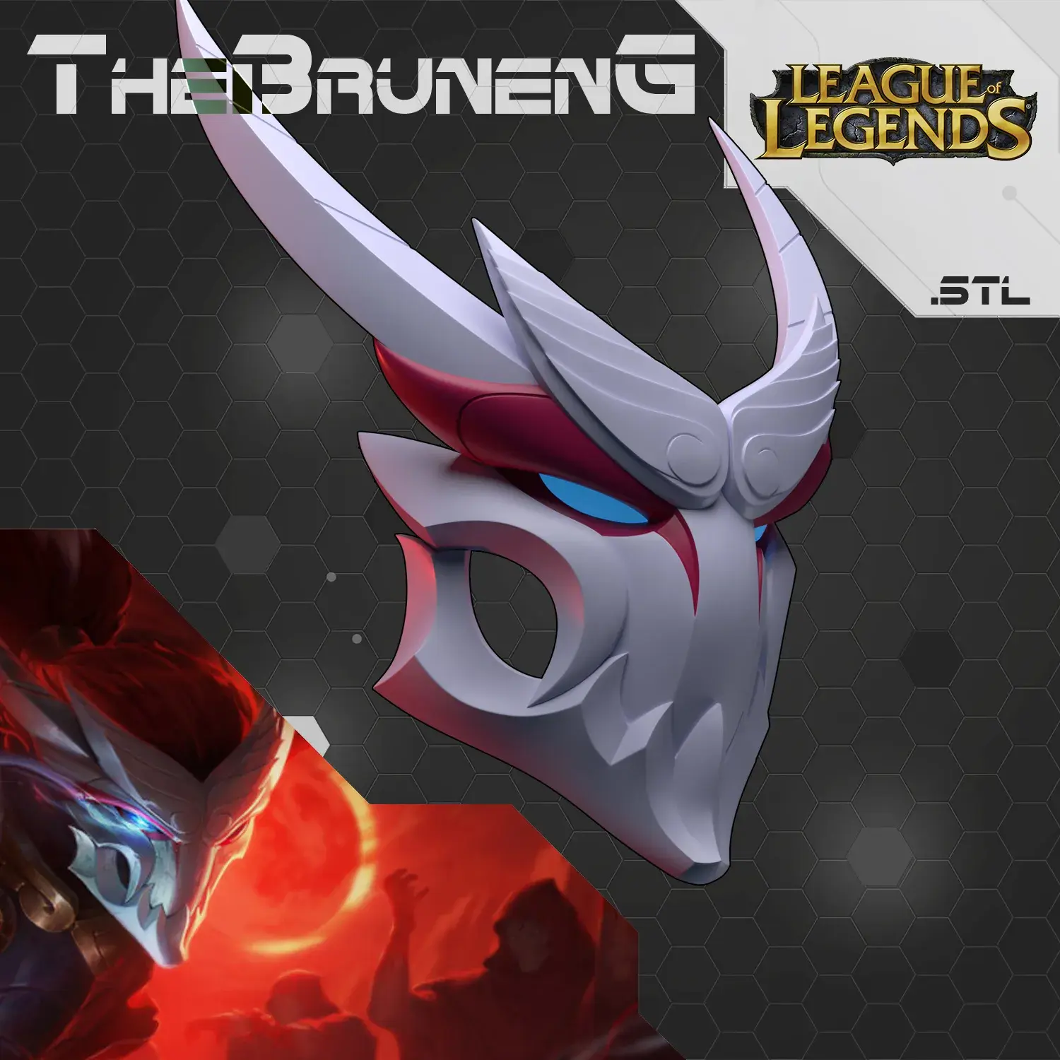 Blood Moon Yasuo Cosplay Mask - League of Legends