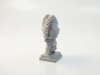 Chibi Aztec Warrior Figurine Cute Collectible 3D Printable