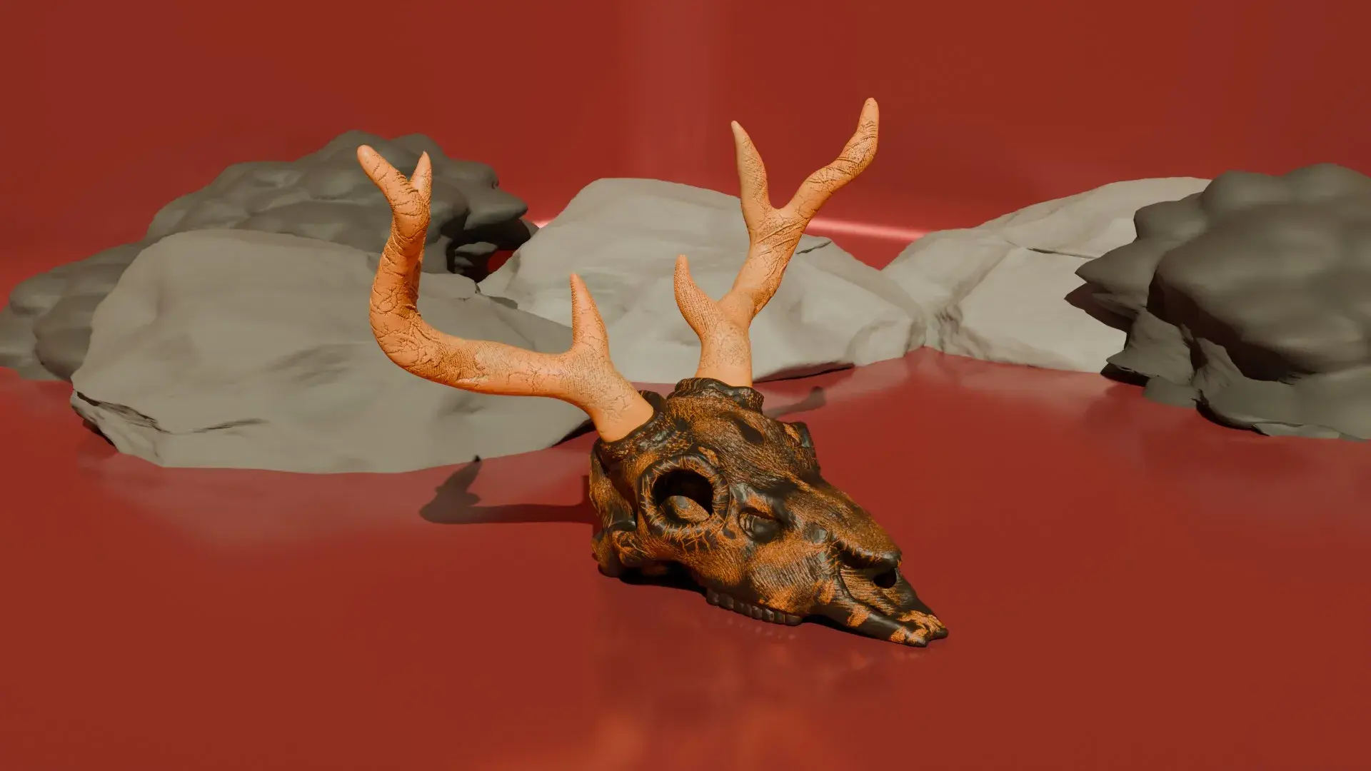 Deer skull