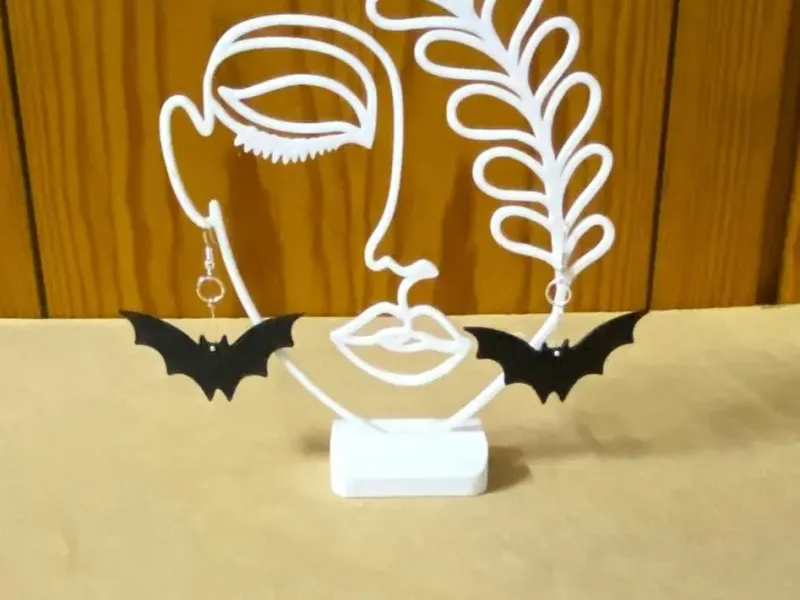 Bat earrings for Halloween