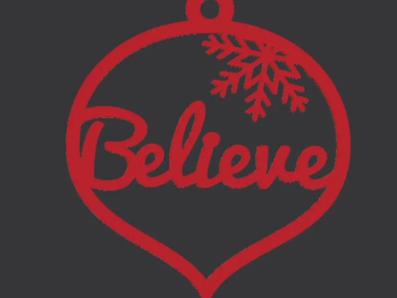 Christmas Decoration "Believe"