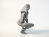 Cyborg Lady Figurine Female Sci-Fi 3D Printable-1