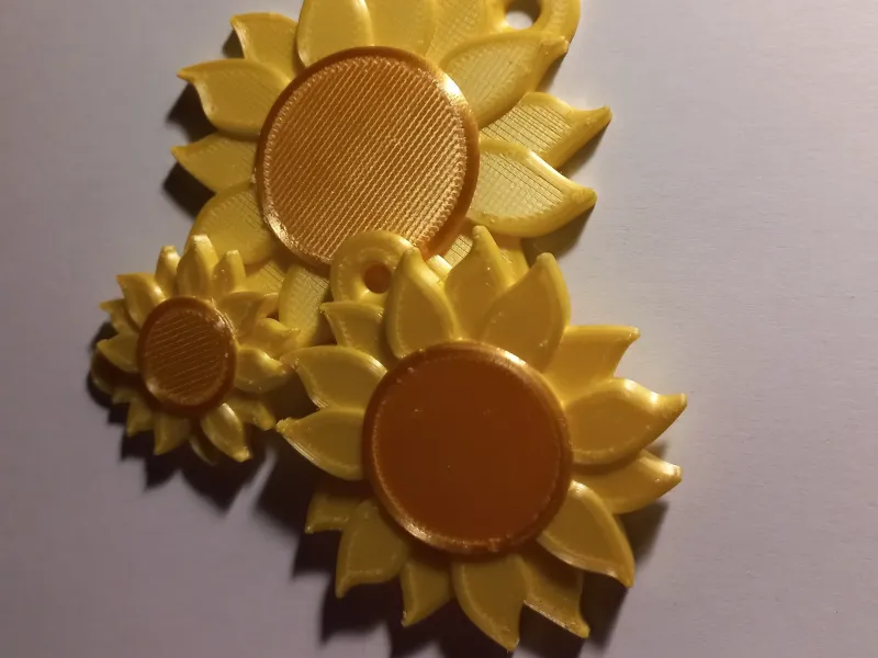 SUNFLOWER KEY CHAIN / KEY TAG - MULTI COLOUR