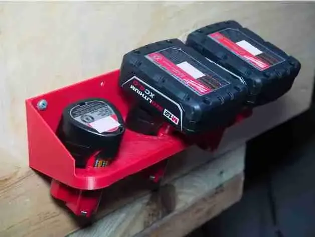 Milwaukee M12 battery holder and wall mount by Alioth