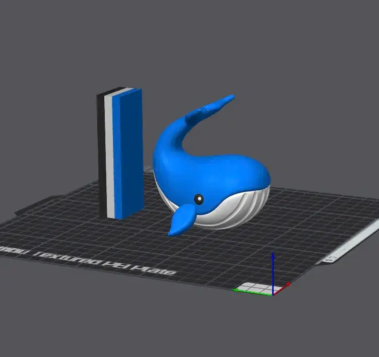 Cute Blue Whale - STL & 3mf Multicolor