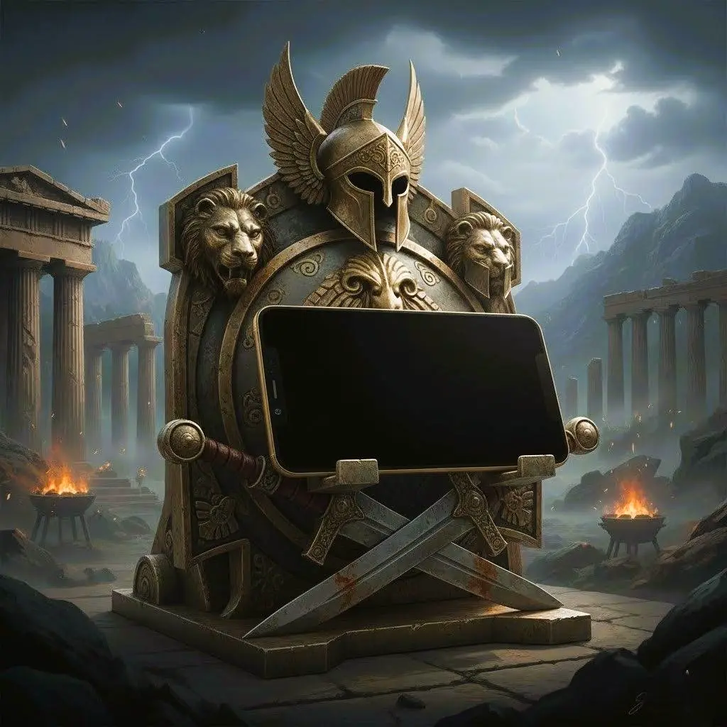 Spartan Glory Phone Holder - Warrior's Display Stand