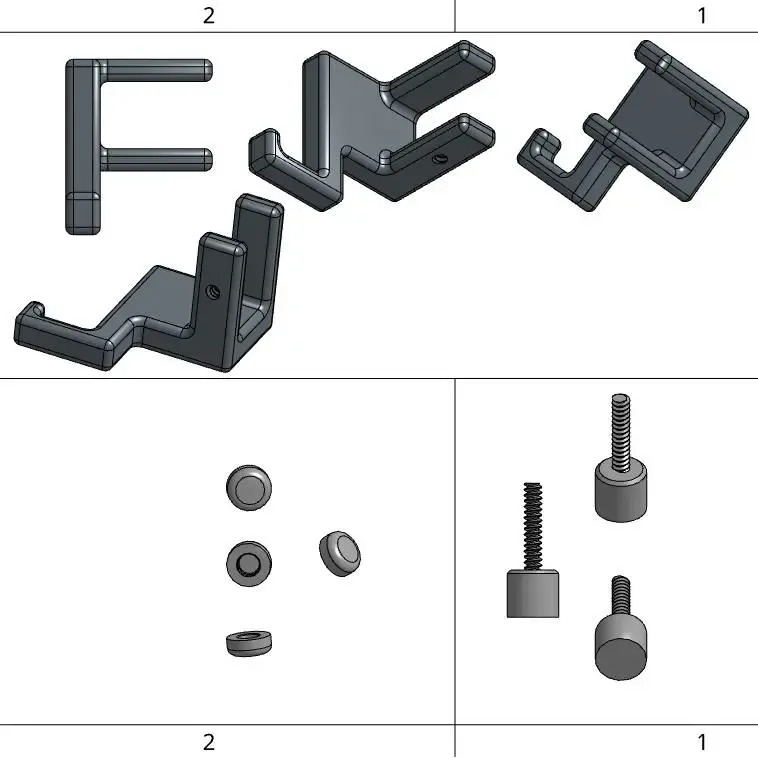 side under desk headphone holder