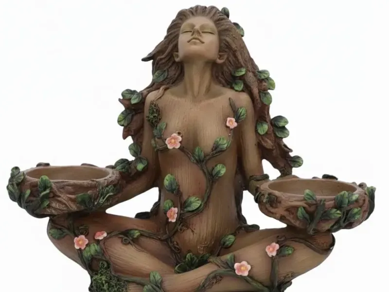 Gaia: Mãe Natureza - Castiçal Duplo
